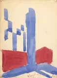 František Kupka, Ohne Titel (Rot-Blaue Komposition)