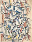 Fernand Léger, Contraste de Formes, Gouache und Aquarell auf elfenbeinfarbenem Bütten