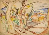 Mela Muter, Landschaft mit Bäumen