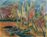 Heinrich Nauen, Garten mit Treibhausbeeten