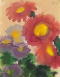 Kleine Astern by Emil Nolde, Aquarell auf Japanbütten, sold Jun 2007