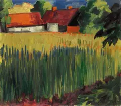 Max Pechstein, Kornfeld, Öl auf Leinwand