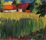 Max Pechstein, Kornfeld, Öl auf Leinwand