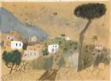 Ischia, bei Lacco Ameno by Max Peiffer Watenphul, Aquarell über Bleistiftvorzeichnung auf genarbtem bräunlichen Bütten, sold Jun 2007