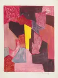 Composition rouge, carmin et jaune by Serge Poliakoff, 1958, Farbige Lithographie, sold Jun 2007