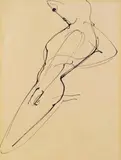 Oskar Schlemmer, Figur schräg nach links