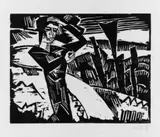 Frau in den Dünen by Karl Schmidt-Rottluff, Original-Holzschnitt auf schwerem, leicht genarbtem Velin, sold Jun 2007