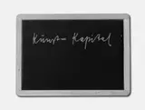 Joseph Beuys, Kunst = Kapital, 1980, Silkscreen in red on slate in wooden frame