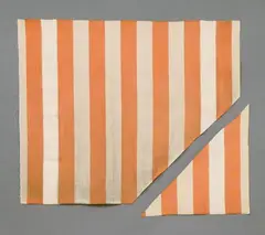 Daniel Buren, Une Peinture en deux (3 placements possibles), 2-teilige Arbeit: Acryl auf gestreiftem Stoff