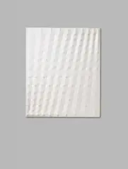Enrico Castellani, Superficie bianca, 1981, acrylic on canvas