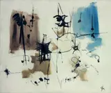 No 56 D 23 by Rolf Cavael, Öl auf Leinwand, sold Jun 2007