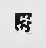 USMA III by Eduardo Chillida, Original-Holzschnitt auf genarbtem handgeschöpften Velin, sold Jun 2007