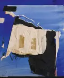 Antoni Clavé, Ohne Titel, Collage aus verschiedenen bemalten, gerissenen und geprägten Papieren, Stoff und Farbkreiden auf festem Papier