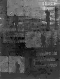 Walter Dahn, Ohne Titel (Sündenbock, Malewitsch), Öl, Dispersionsfarbe, Lack, Siebdruck etc. auf Kunststoff