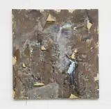 Gerhard Hoehme, Springstrom, Acryl mit PE-Schnüren und Schaumkartonelementen collagiert auf Schaumkarton auf Holz aufgezogen