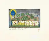 Friedensreich Hundertwasser, Bärnbacher Andacht (Im Sommer), Original-Farbradierung (Ätzung und Aquatinta) auf Velin