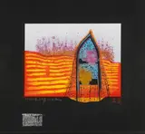 Friedensreich Hundertwasser, Rocket Earth Sky, Farbradierung auf collagierten Papieren auf schwerem schwarzen Velin