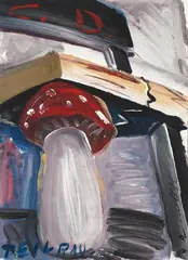 Teilbau C.D by Jörg Immendorff, Gouache und Dispersionsfarbe auf glattem Zeichenpapier, sold Jun 2007