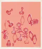 Ohne Titel by Jörg Immendorff, Öl und Stempel auf Leinwand, sold Jun 2007