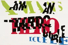 Publit Poem-Painting 14 by Ferdinand Kriwet, Öl auf Leinwand, sold Jun 2007