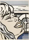 Roy Lichtenstein, Shipboard Girl, Farbige Offset-Lithographie auf leicht genarbtem Velin