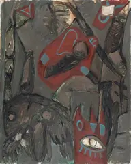 Hexenkind by Markus Lüpertz, Öl auf Leinwand, sold Jun 2007