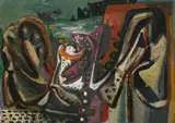 Nachts auf dem Meere by Markus Lüpertz, Öl auf Leinwand, sold Jun 2007