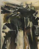 Heinz Mack, Ohne Titel, Öl auf Nessel
