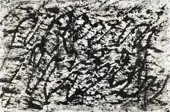 Henri Michaux, Ohne Titel, Tusche auf leinenstrukturiertem festen Papier