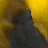 Otto Piene, Sun Soot, Öl, Feuer und Rauch auf Leinwand