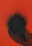 Otto Piene, Alter Stern, Öl, Feuer und Rauch auf Leinwand