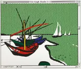 George Pusenkoff, Van Gogh. Boote, Acryl auf Leinwand