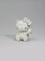 Hello Kitty by Tom Sachs, Bronzeplastik, weiß und schwarz gefaßt, Höhe 19 cm, sold Jun 2007