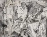 Wuchernde Migof-Anatomie by Bernard Schultze, Öl auf Leinwand, sold Jun 2007