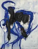 Ohne Titel by Emil Schumacher, Öl auf Leinwand, sold Jun 2007