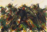 Max Uhlig, Ohne Titel (Landschaft), Aquarell auf Japan