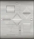 Victor Vasarely, Ibadan-Pos, Öl auf Leinwand