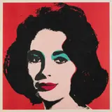 Andy Warhol, Liz, Farbige Offset-Lithographie auf leicht strukturiertem Papier