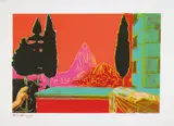 Andy Warhol, Details of Renaissance Paintings (Leonardo da vinci, The Annunciation), Farbserigraphie auf schwerem genarbten Papier