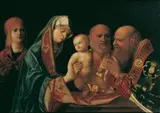 Giovanni Bellini, DARBRINGUNG IM TEMPEL, Öl auf Holz