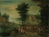Jan Brueghel the Elder, FLUSSLANDSCHAFT MIT BÄUERLICHER STAFFAGE.