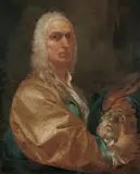 French School, BILDNIS EINES BILDHAUERS., Öl auf Leinwand