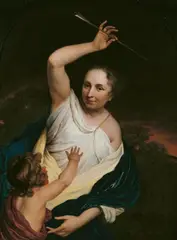 Bartholomeus van der Helst, ALLEGORISCHES BILDNIS EINER DAME ALS VENUS, AMOR ENTWAFFNEND., Öl auf Leinwand