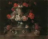 Jacob Melchior van Herck, BLUMENSTILLEBEN., Öl auf Leinwand