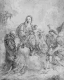 DIE MADONNA MIT DEM HL. by zugeschrieben Giovanni Battista Pittoni, Rötel auf Bütten, sold May 2007