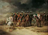 Anton von Werner, MILITÄRISCHE SZENE AUS DEM DEUTSCH-FRANZÖSISCHEN KRIEG 1870/71., Öl auf Leinwand