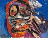 Ohne Titel (Tete) by Karel Appel, Öl auf Leinwand, sold Dec 2006