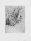 Georg Baselitz, Adler, Original-Radierung (Kaltnadel und Polierstahl), mit Ton gedruckt, auf Rives Velin