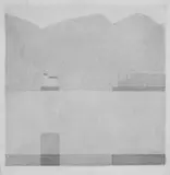Antonio Calderara, Ohne Titel (Orta-See), 14 Arbeiten: Aquarell und Bleistift auf fein genarbtem, festen chamoisfarbenen Velin je