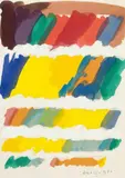 Ohne Titel by Piero Dorazio, Aquarell auf elfenbeinfarbenem Velin mit Wasserzeichen "C.M.FABRIANO", sold Dec 2006